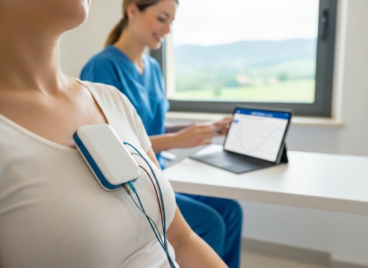 Dispositivo medico portatile per Holter cardiaco 24/48 ore utilizzato per il monitoraggio delle aritmie a Vicenza e provincia